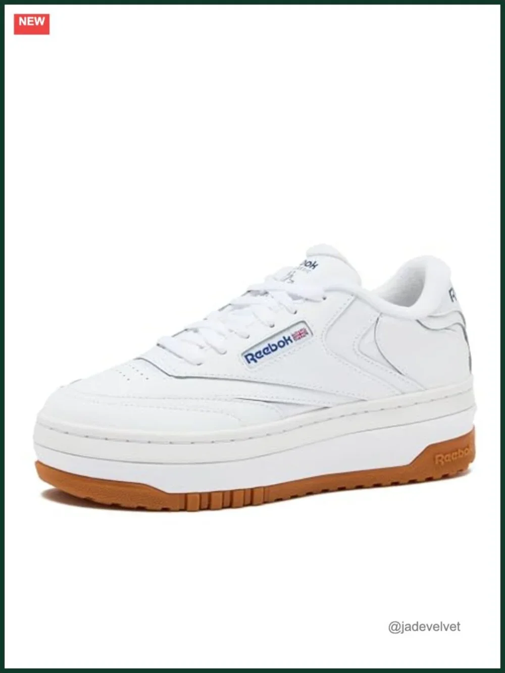 Reebok Club C Extra Platform Sneakers Women's Leather Chunky White Casual